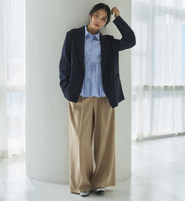 archives「【ＯＮかわ】ウォッシャブルベルト付きスラックス」|チノ|