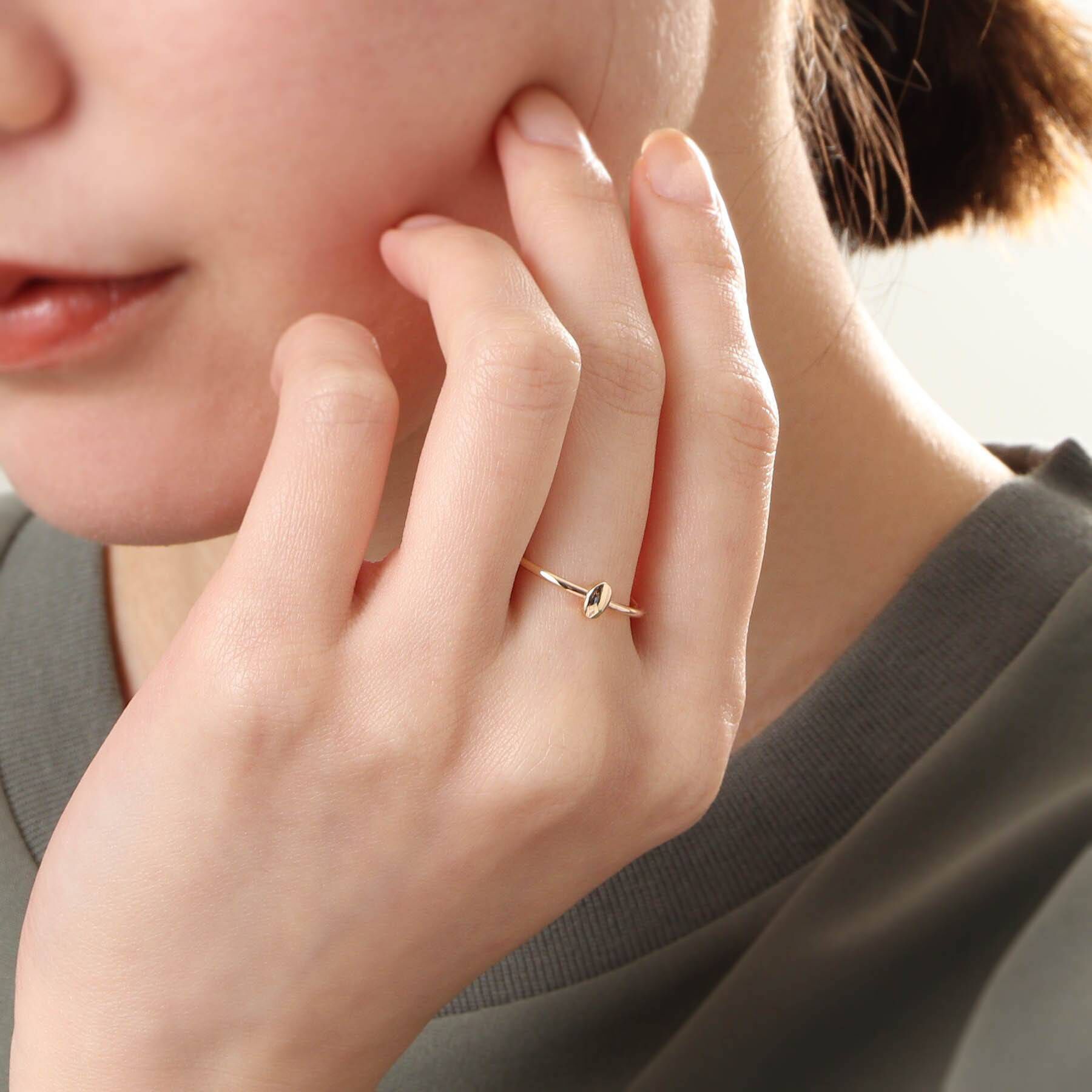 COCOSHNIK「K10オーバルシェイプ リング」|リング|