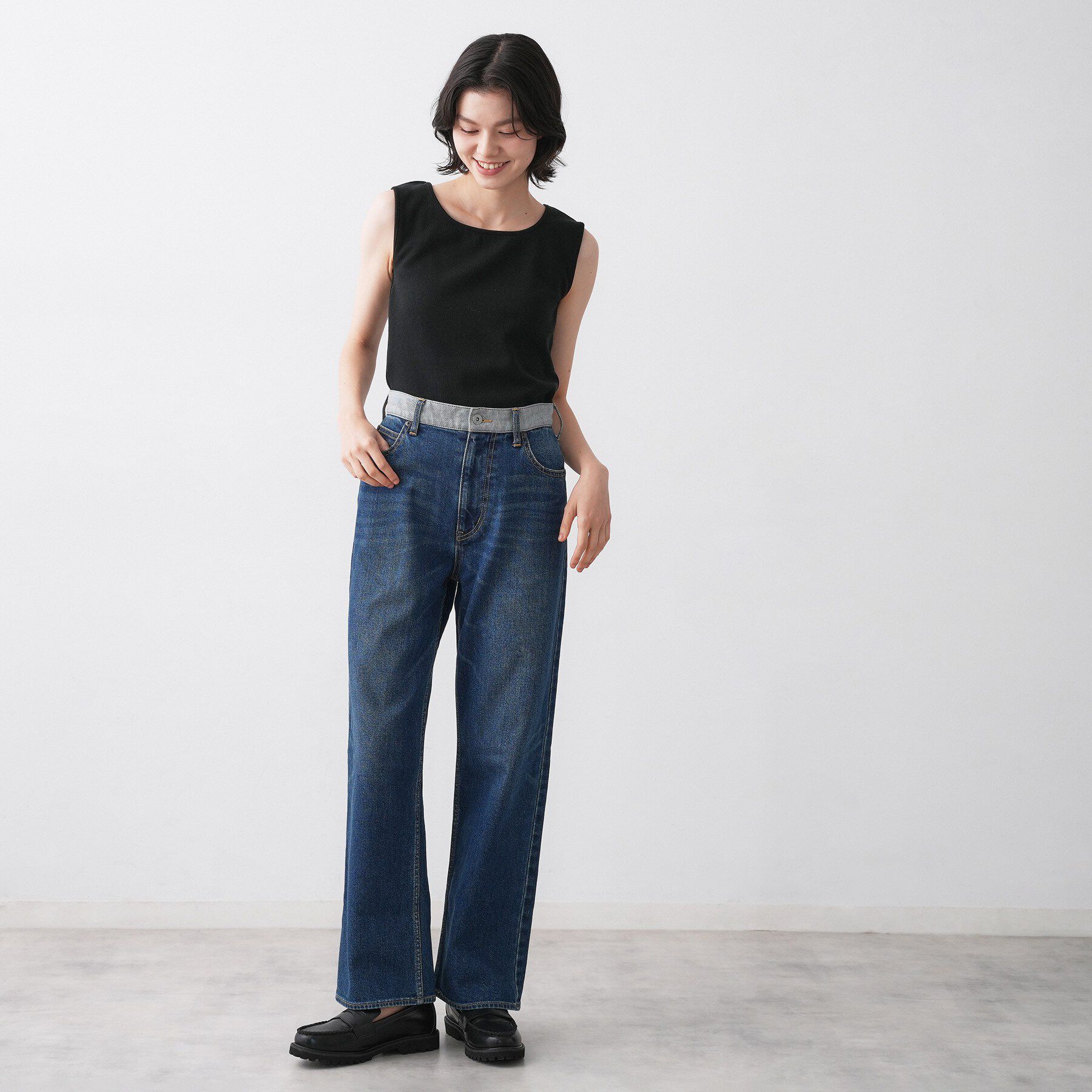 Dessin「【洗える】リブスクエアタンクトップ」|キャミソール|