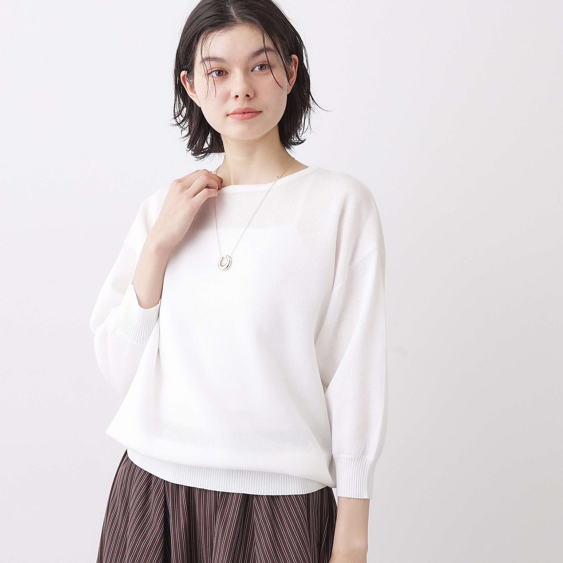 Dessin「【洗える】シアーリラックスニット」|ニット・セーター|