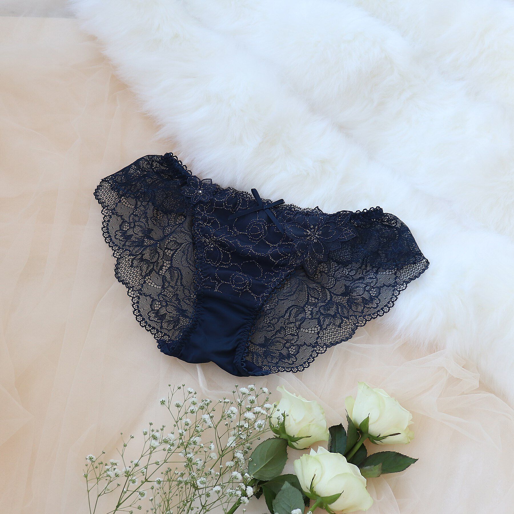 Risa Magli「◆ジョエル レースショーツ」|インナー|ネイビー(093)