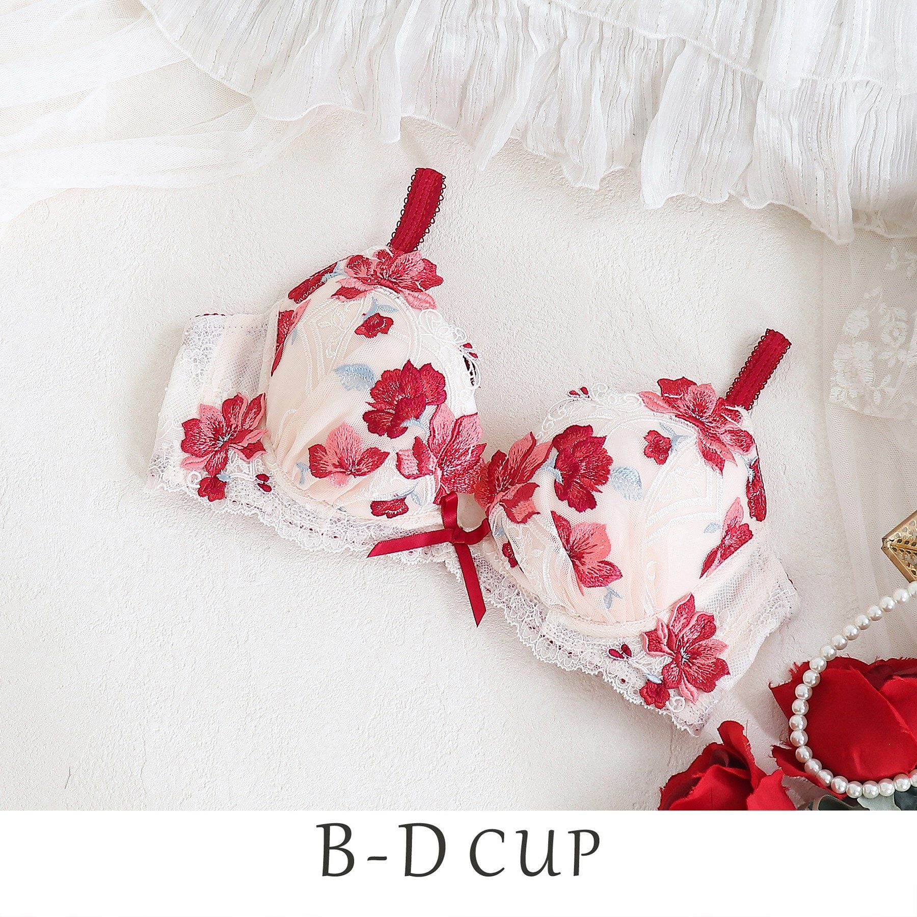 Risa Magli「セレスト ブラジャー」|インナー|レッド(061)