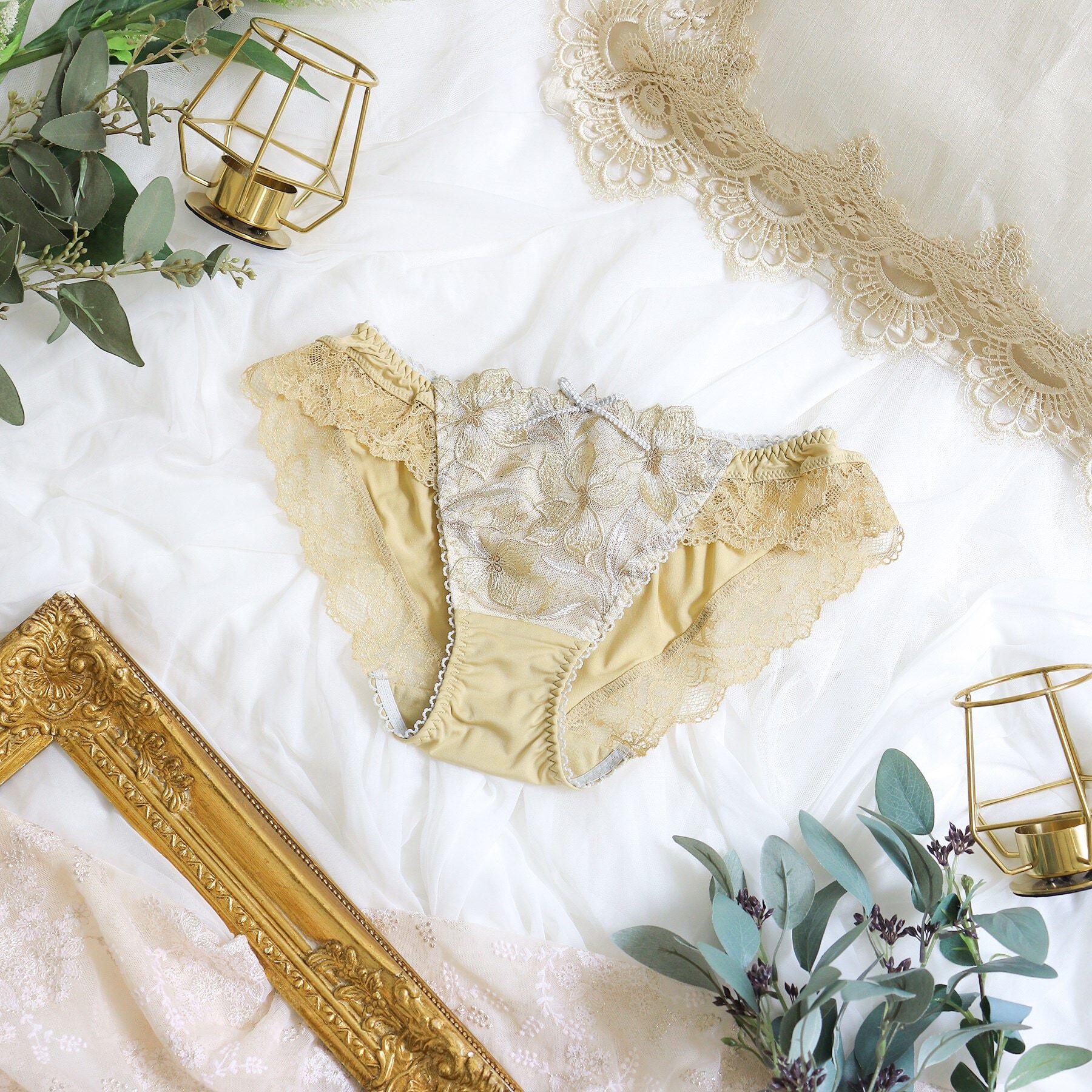 Risa Magli「ケリー ノーマルショーツ」|インナー|マスタード(033)