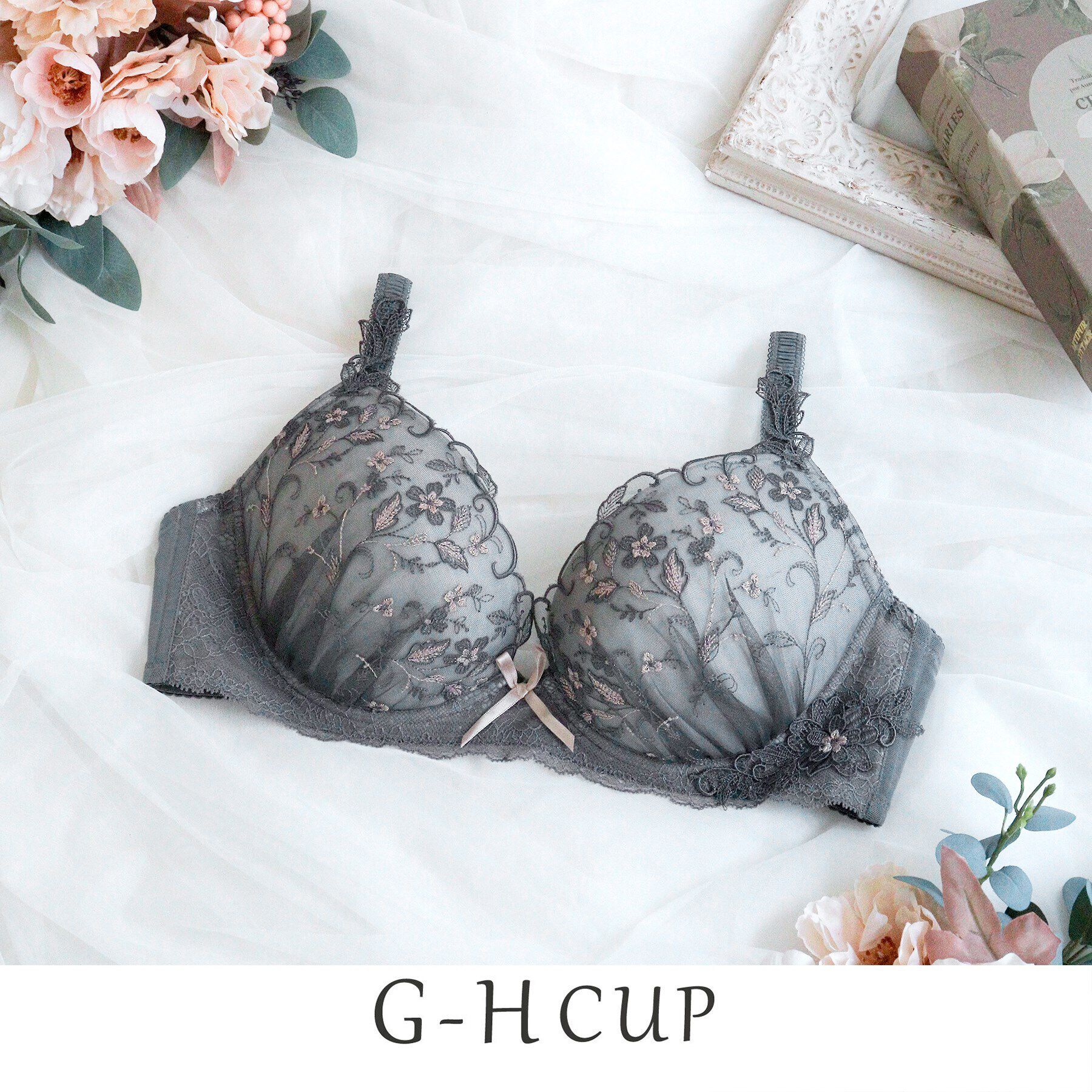 Risa Magli「ボーナ ブラジャー」|インナー|グレー(012)