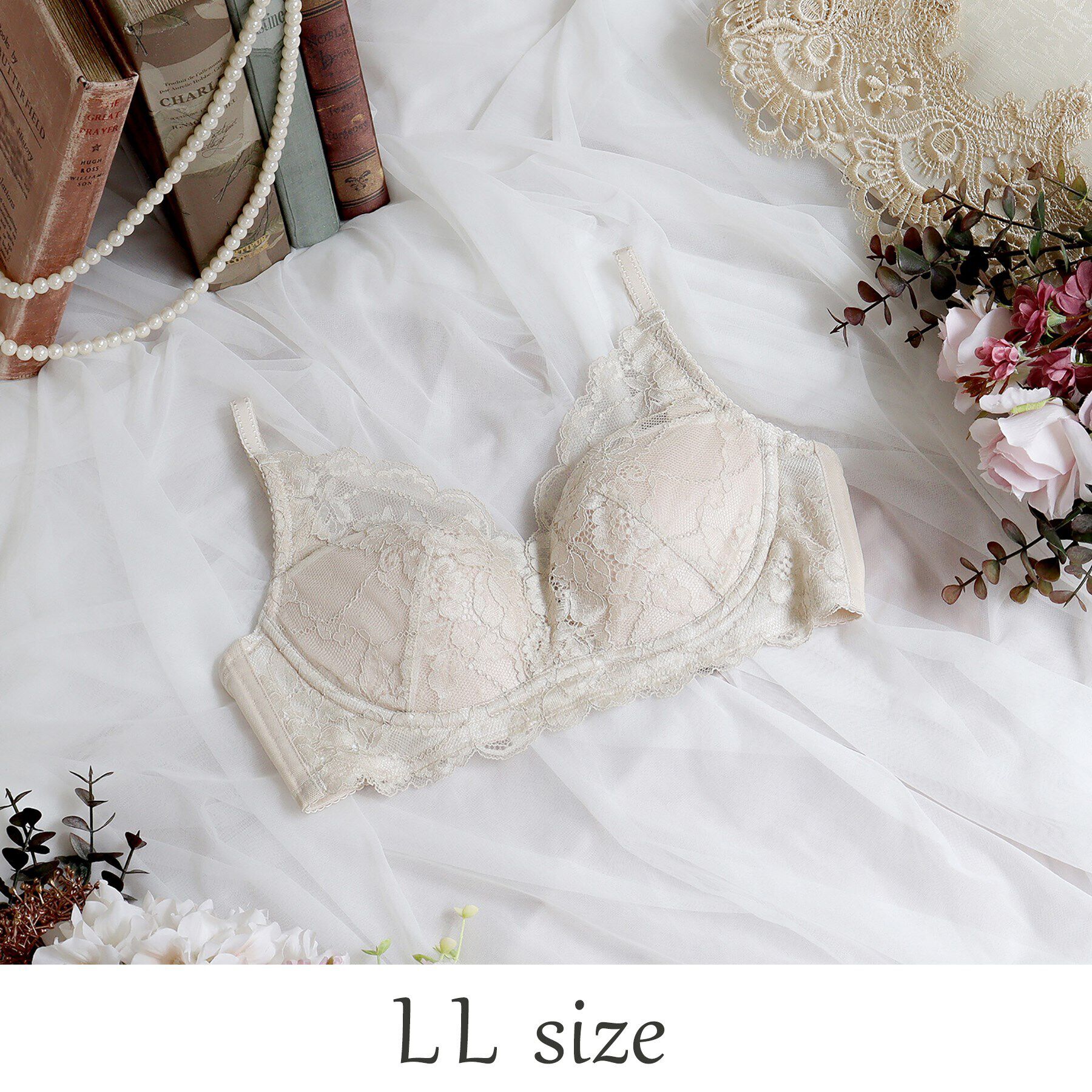 Risa Magli「ノーラ ナチュラルアレンジブラ（LL）」|インナー|グレージュ(050)