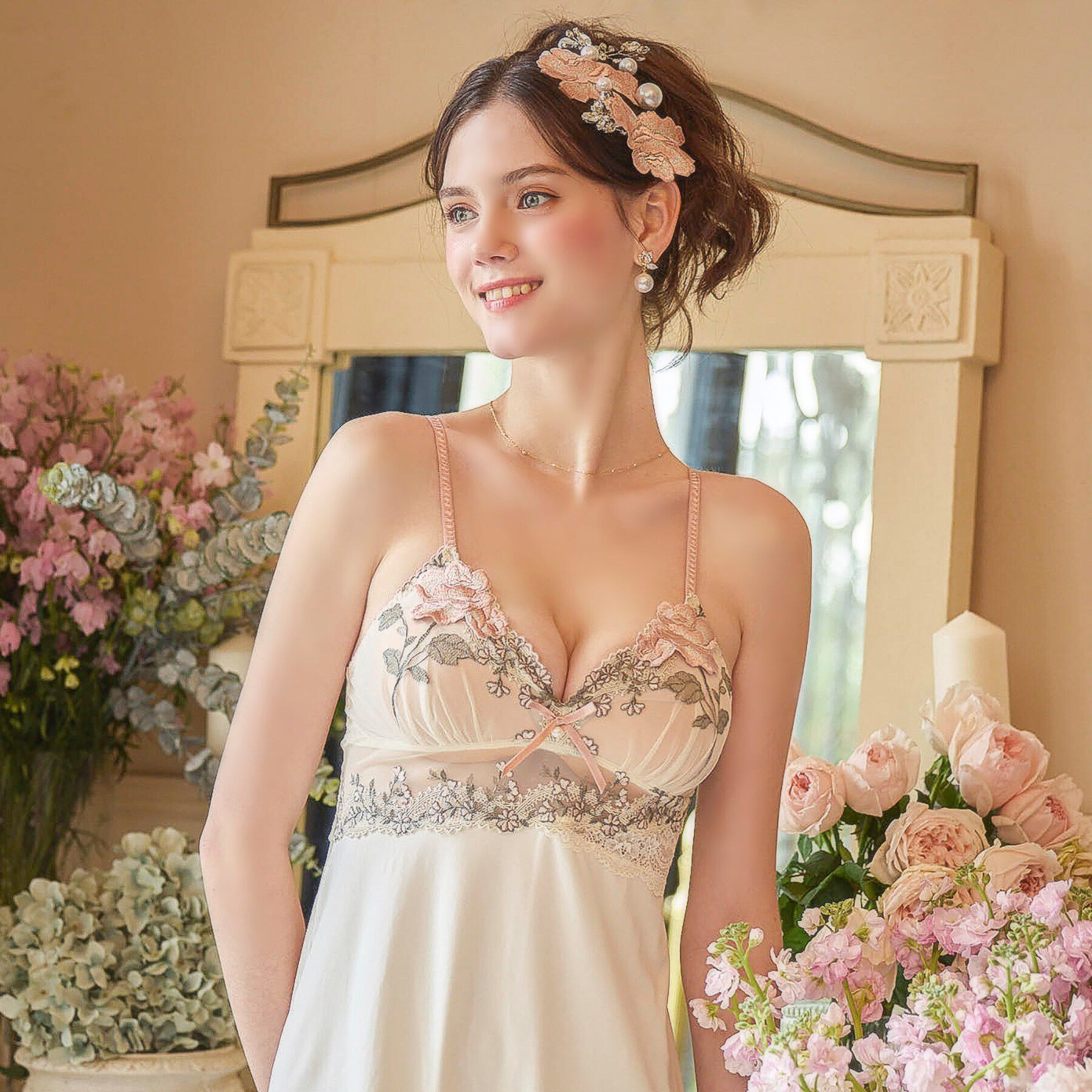 Risa Magli「フロリーナ スリップ」|キャミソール|