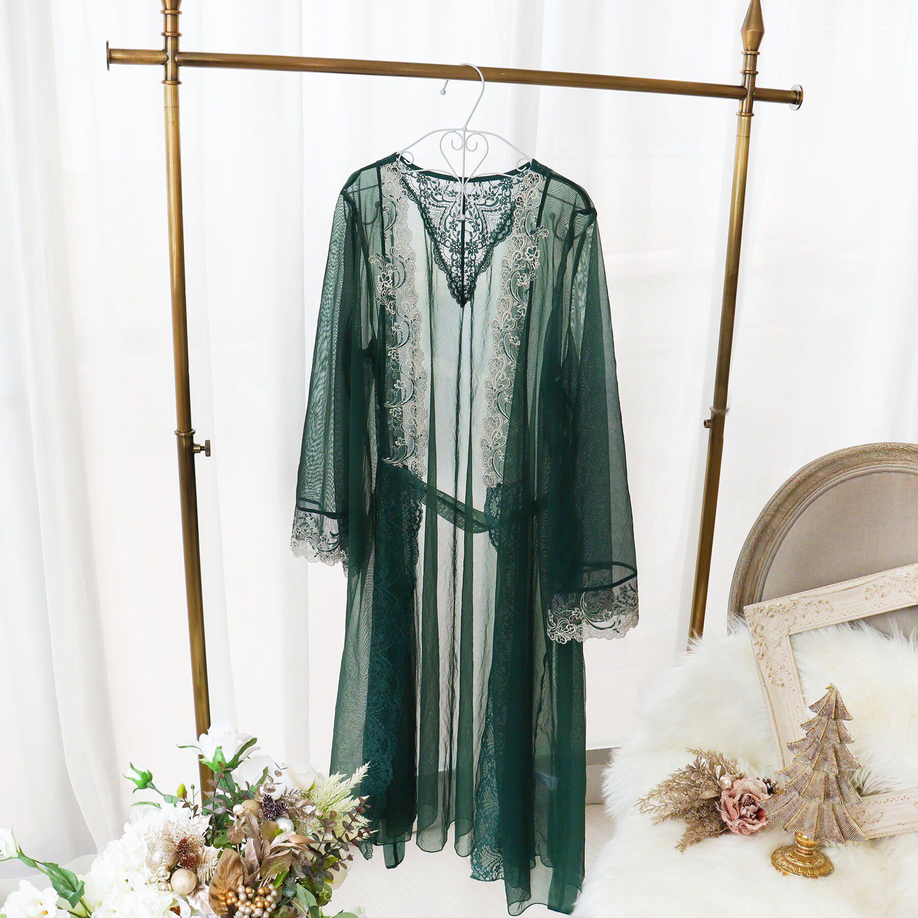 Risa Magli「アンシェラ カーディガン」|インナー|グリーン(022)