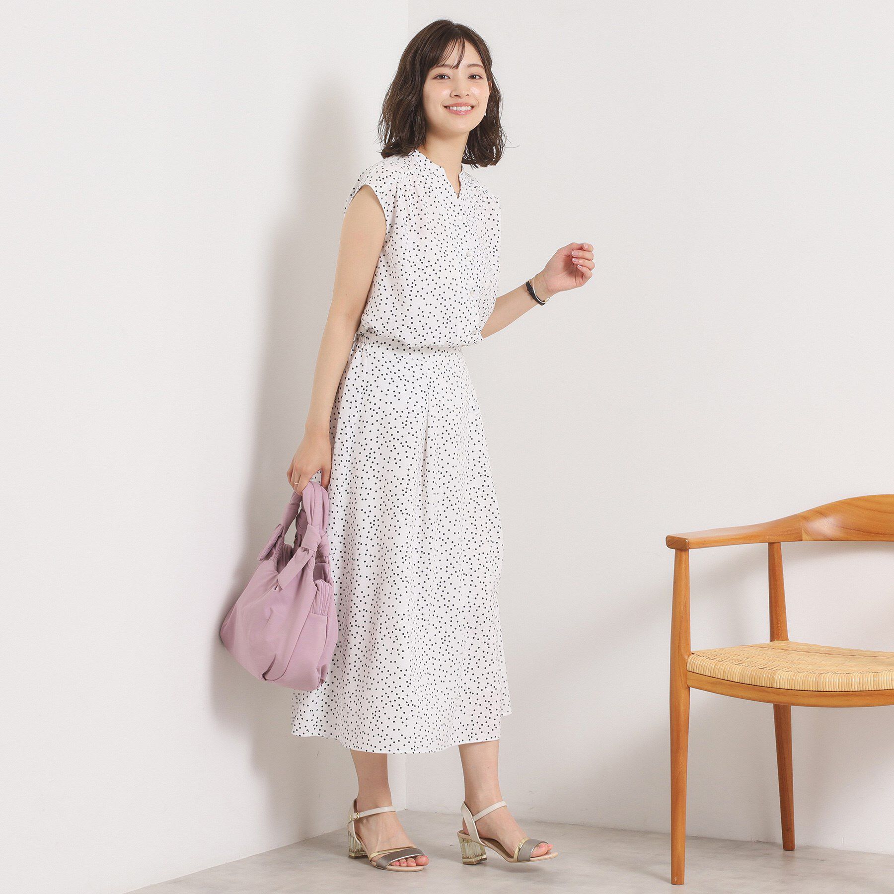 ITS&rsquo;DEMO「【UVカット／速乾／冷感／洗濯機OK／洗濯後しわになりにくい】麻調ストレッチタックスカート＜ラク服シ」|スカート|