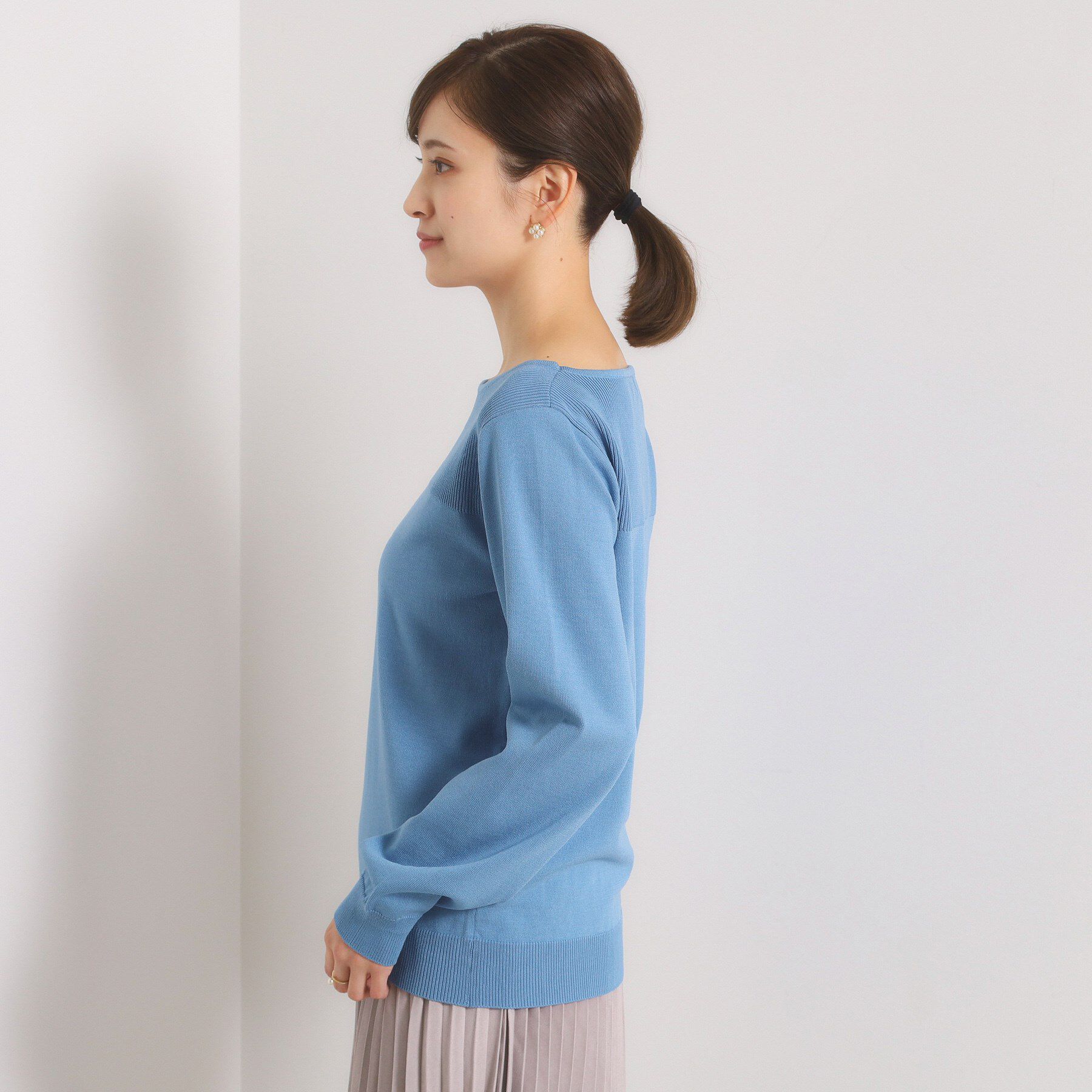 ITS&rsquo;DEMO「【縮みに強い／洗濯機OK】編地切替ニットプルオーバー」|ニット・セーター|