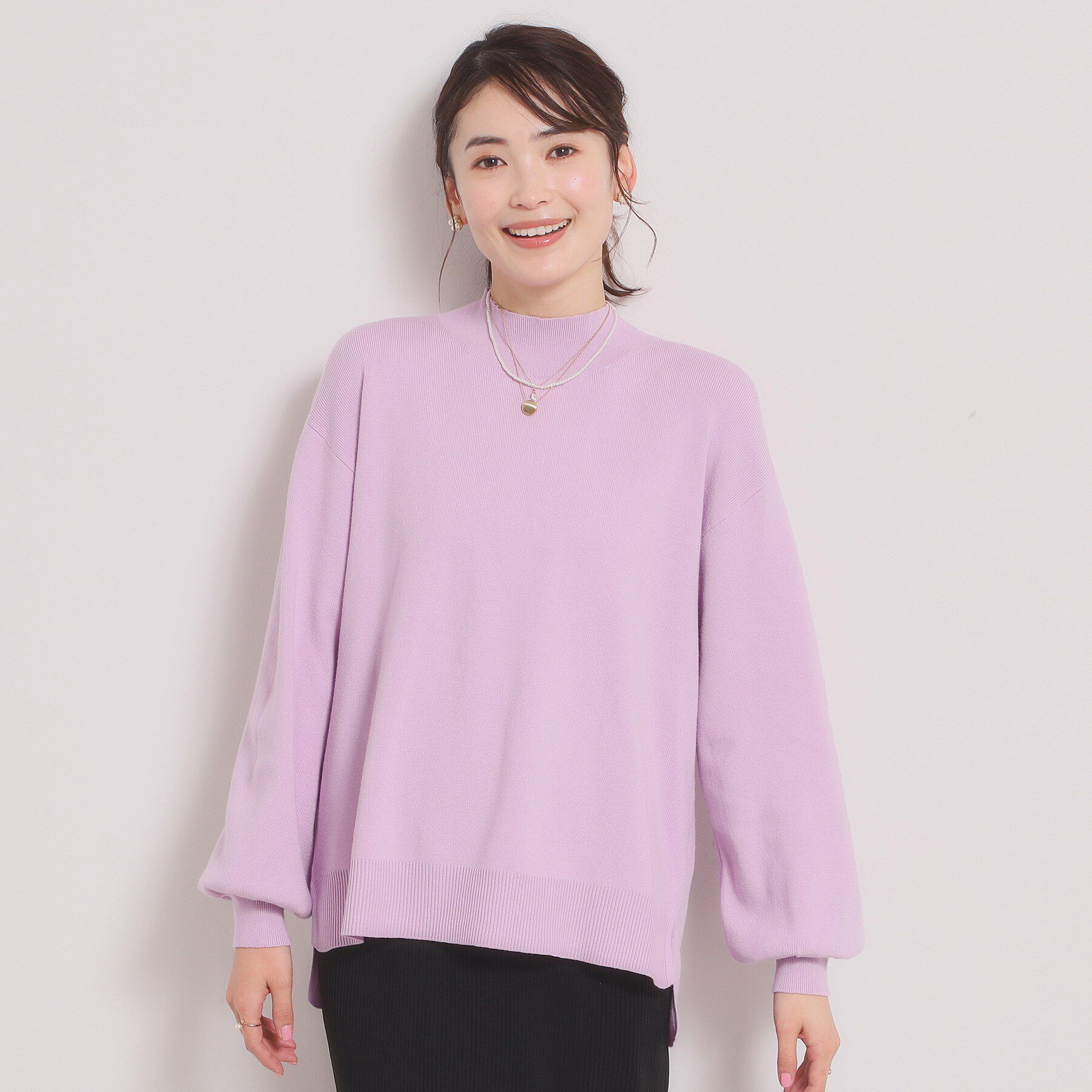 ITS&rsquo;DEMO「【手洗い可／8色展開】カラフルハイネックニット」|ニット・セーター|ラベンダー(080)