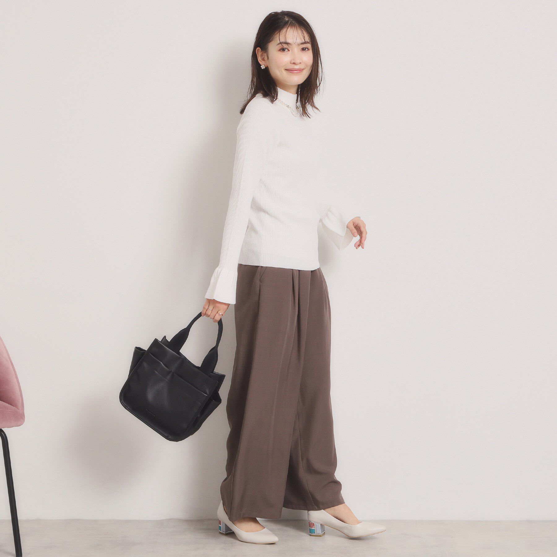 ITS&rsquo;DEMO「合皮サイドポケットミニトート」|ハンドバッグ|