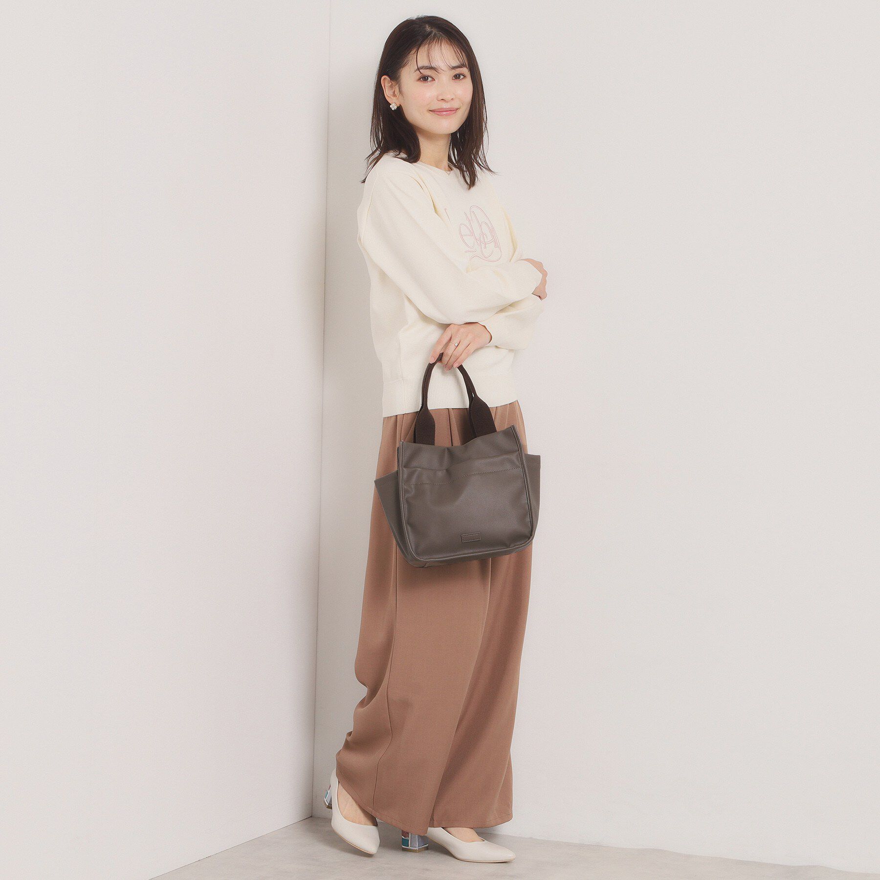 ITS&rsquo;DEMO「合皮サイドポケットミニトート」|ハンドバッグ|