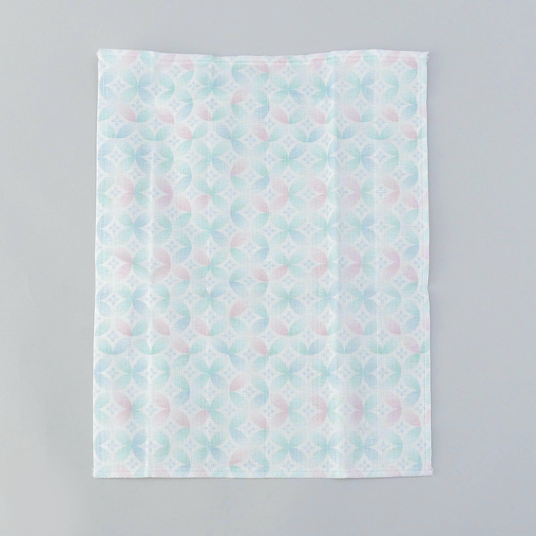 212 KITCHEN STORE「白雪友禅ふきん 七宝柄 BL」|食器・キッチングッズ|その他