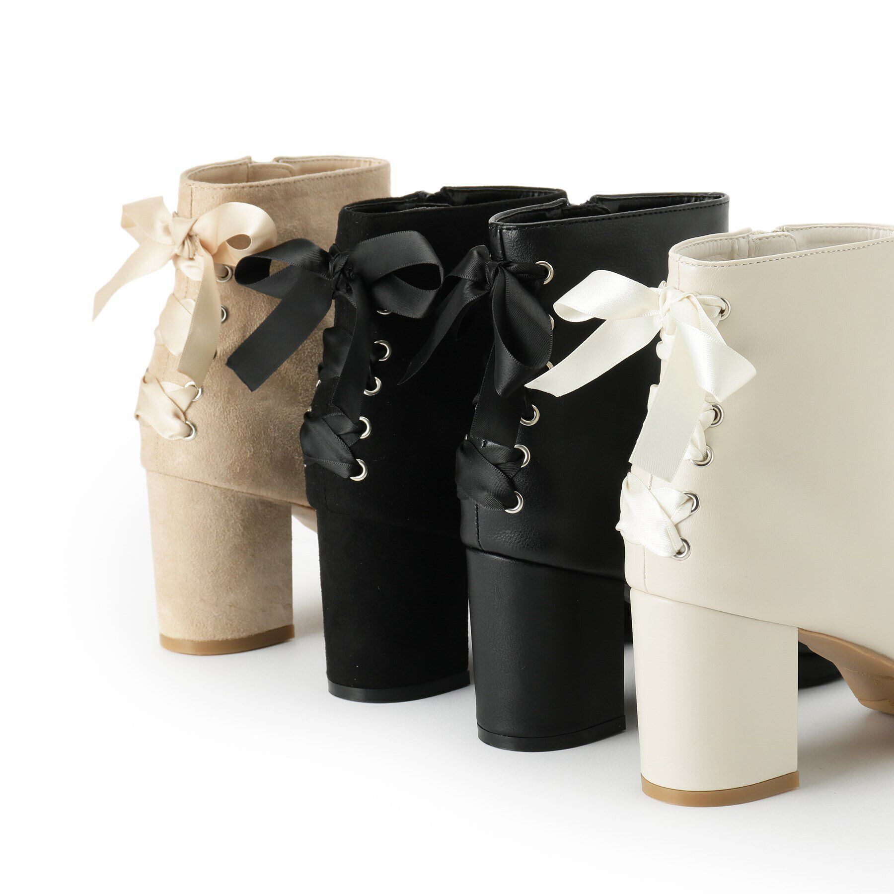 csT&P「バックリボンレースアップブーツ」|ショートブーツ|