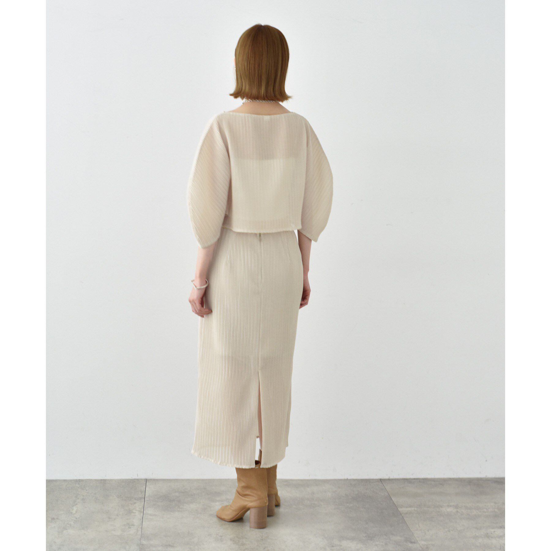 CODE A「sheer pleats skirt」|スカート|