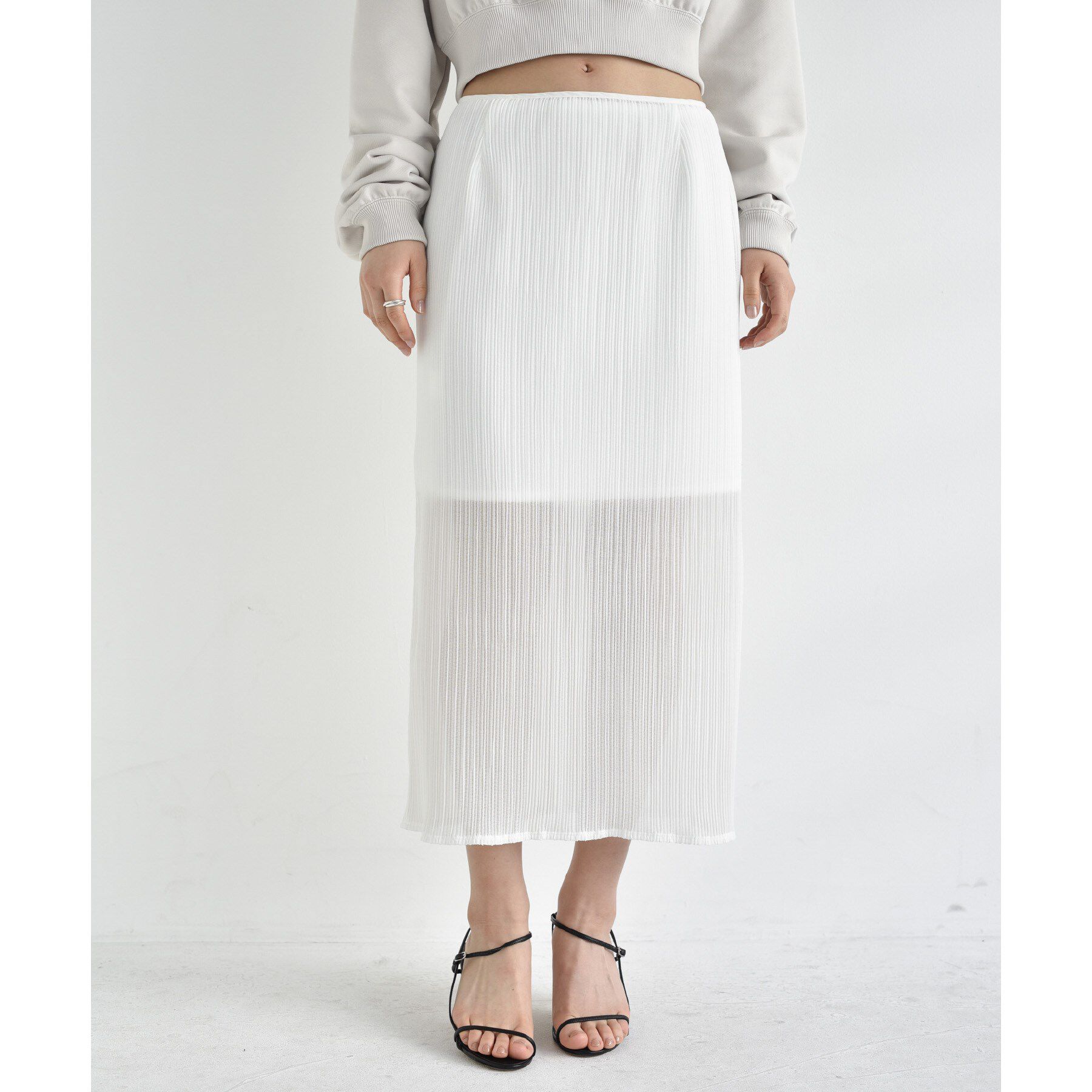 CODE A「sheer pleats skirt」|スカート|