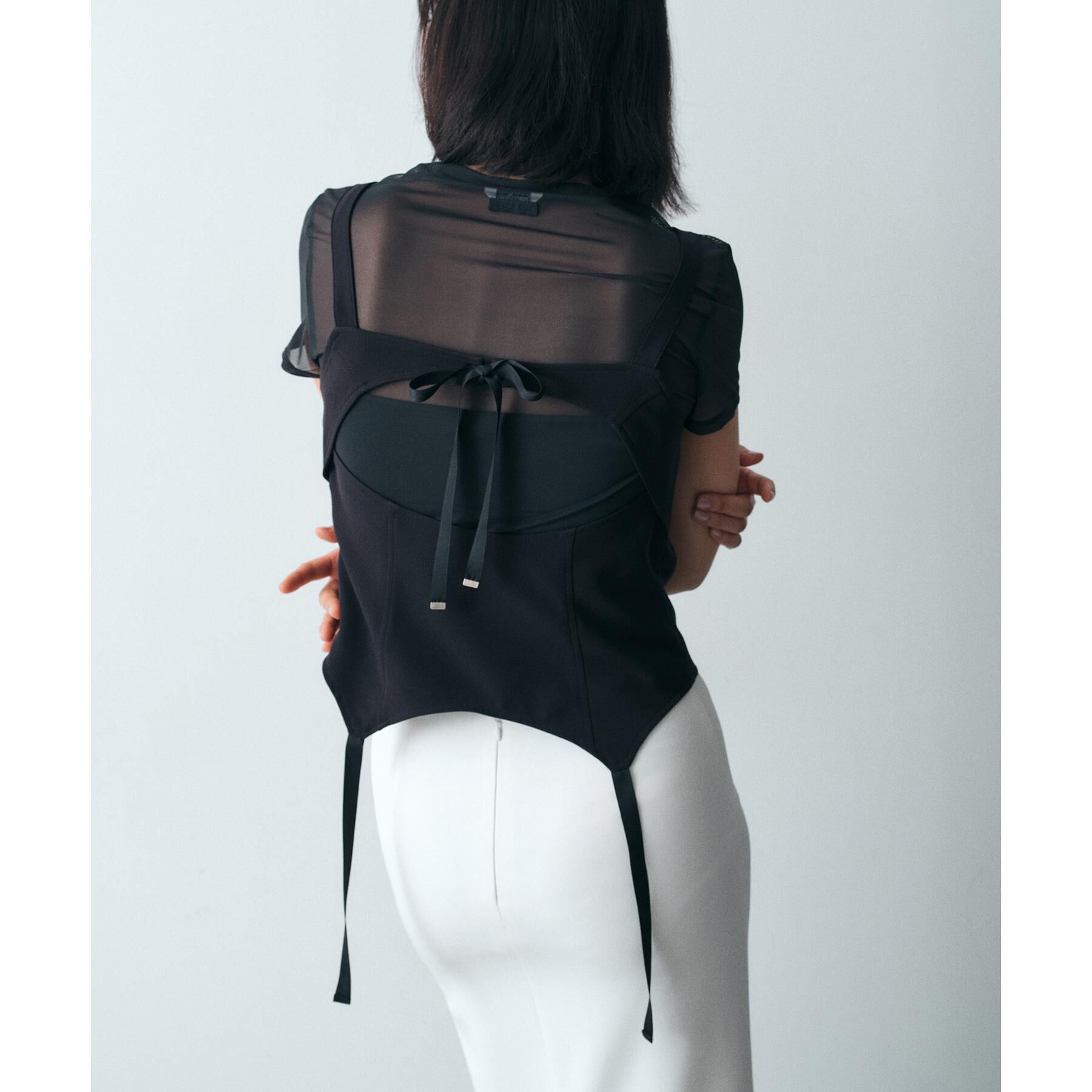 CODE A「corset cami」|キャミソール|ブラック(019)