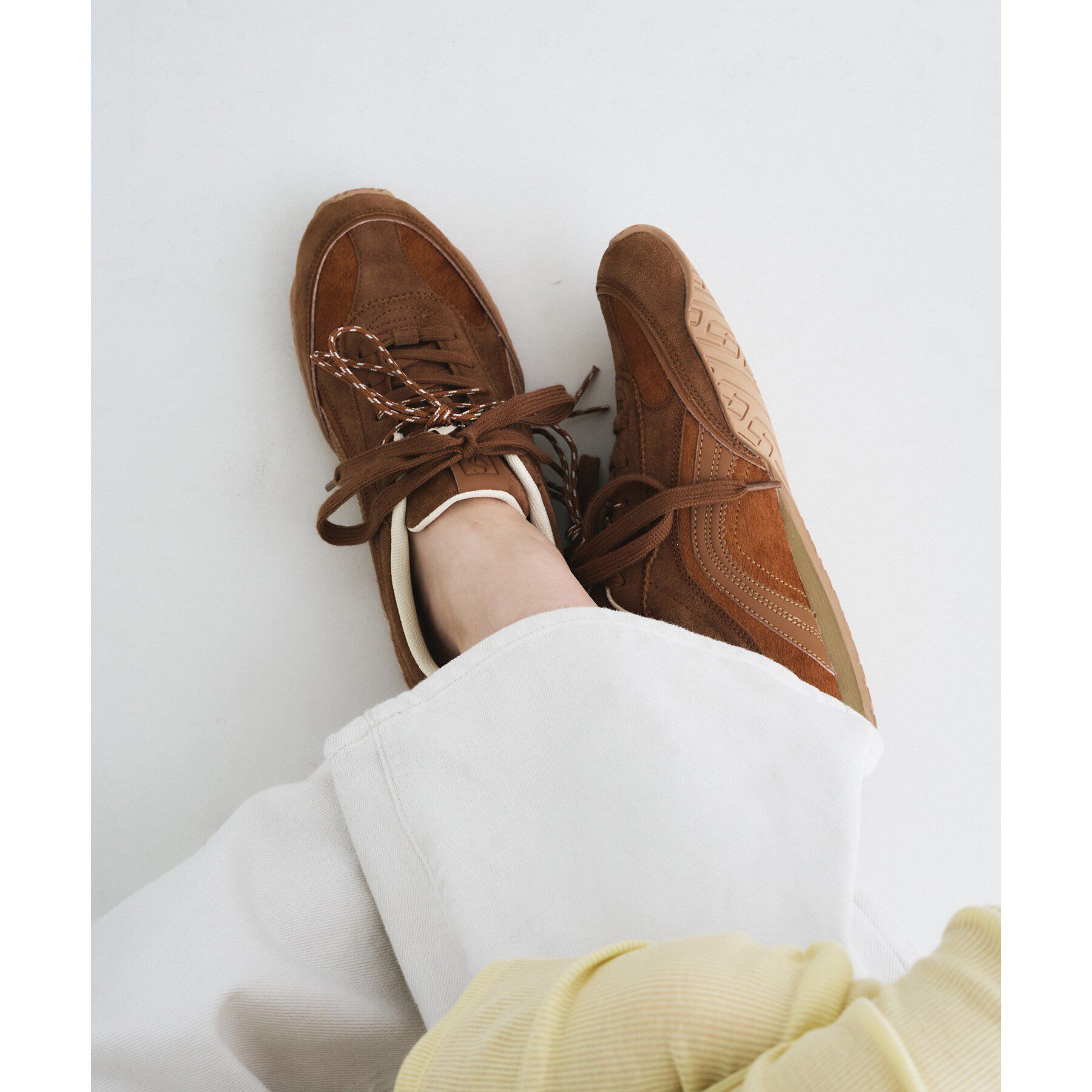 CODE A「SYSTEM｜Wavy Sneakers」|スニーカー|キャメルブラウン(0