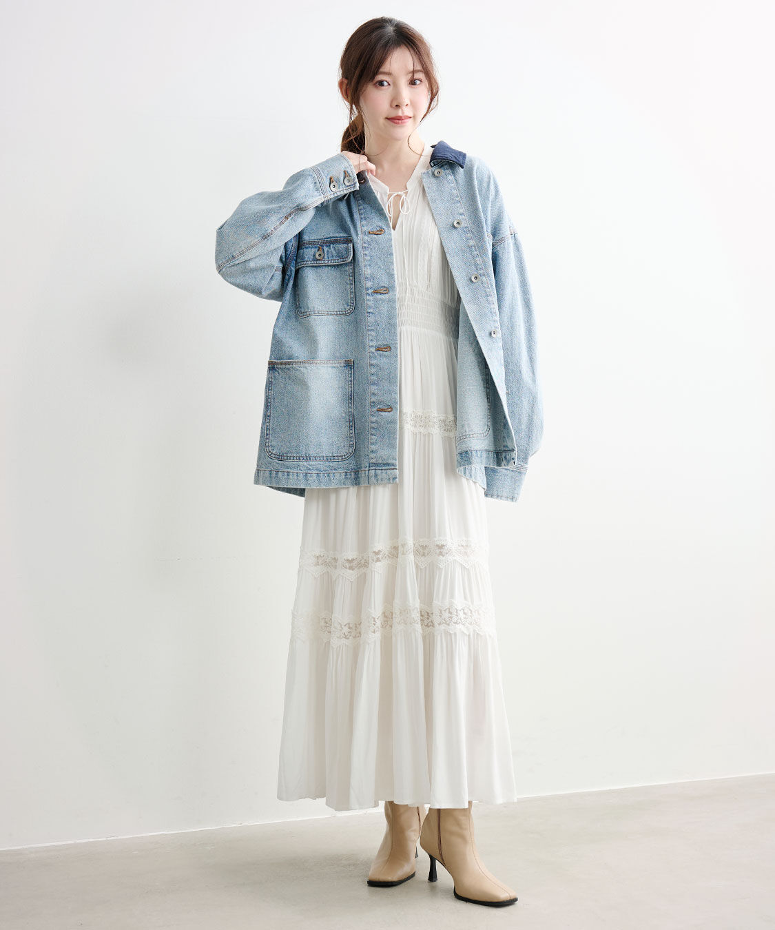 COCO DEAL「デニムカバーオール」|デニムジャケット|