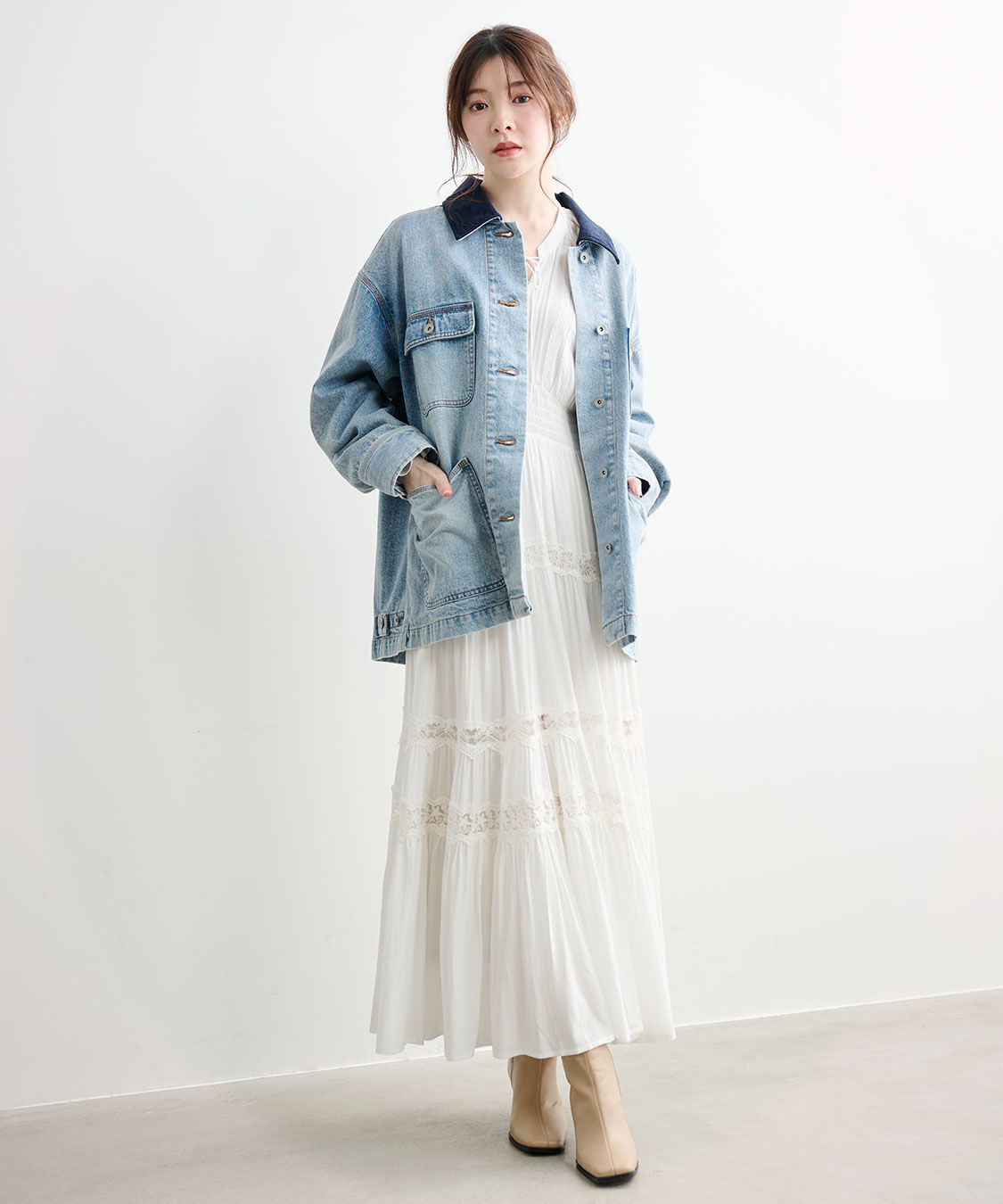 COCO DEAL「デニムカバーオール」|デニムジャケット|