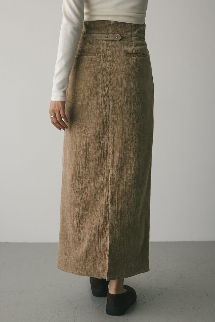 STYLEMIXER「ハイウエストタックベロアスカート」|スカート|