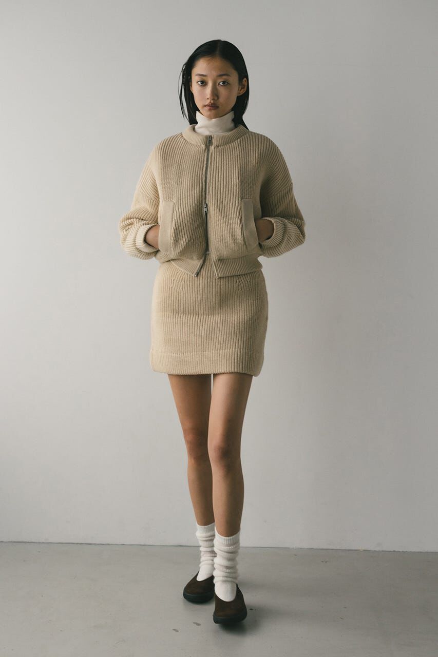 STYLEMIXER「ニットパッファーミニスカート」|スカート|