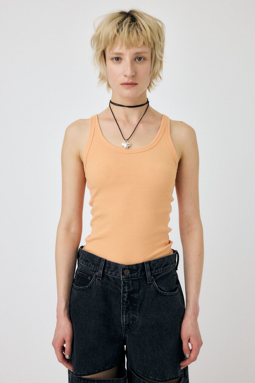 MOUSSY「BASIC RIB タンク」|タンクトップ|