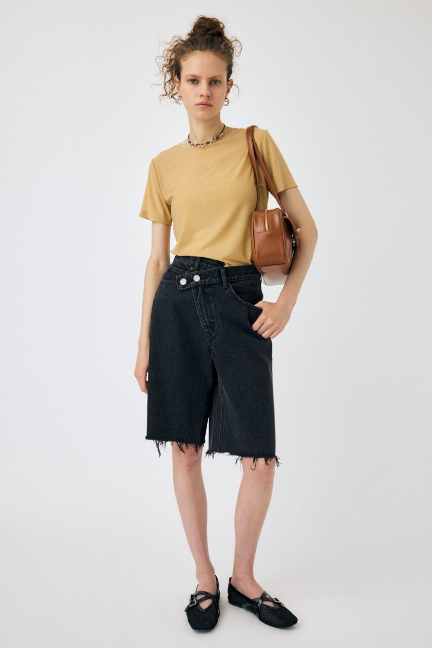 MOUSSY「RHINESTONE SHEER Tシャツ」|Tシャツ・カットソー|