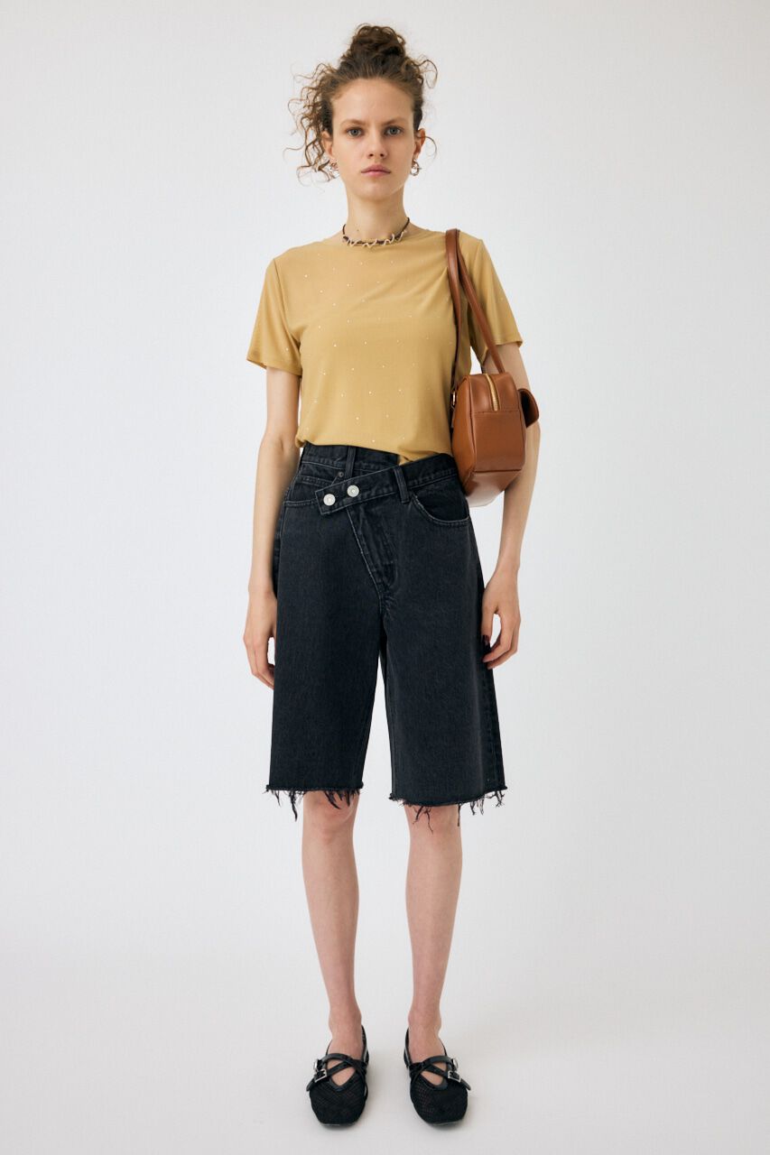 MOUSSY「RHINESTONE SHEER Tシャツ」|Tシャツ・カットソー|