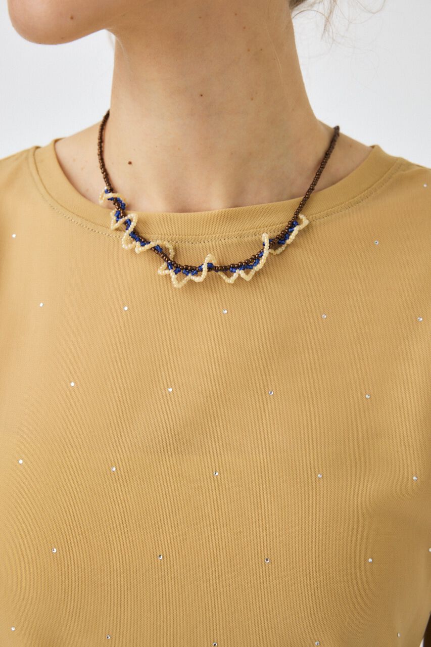 MOUSSY「RHINESTONE SHEER Tシャツ」|Tシャツ・カットソー|