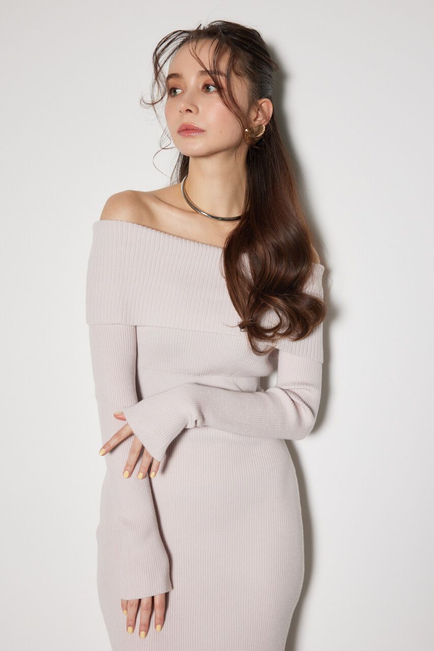rienda「オフショルダータイトニットワンピース」|ワンピース|