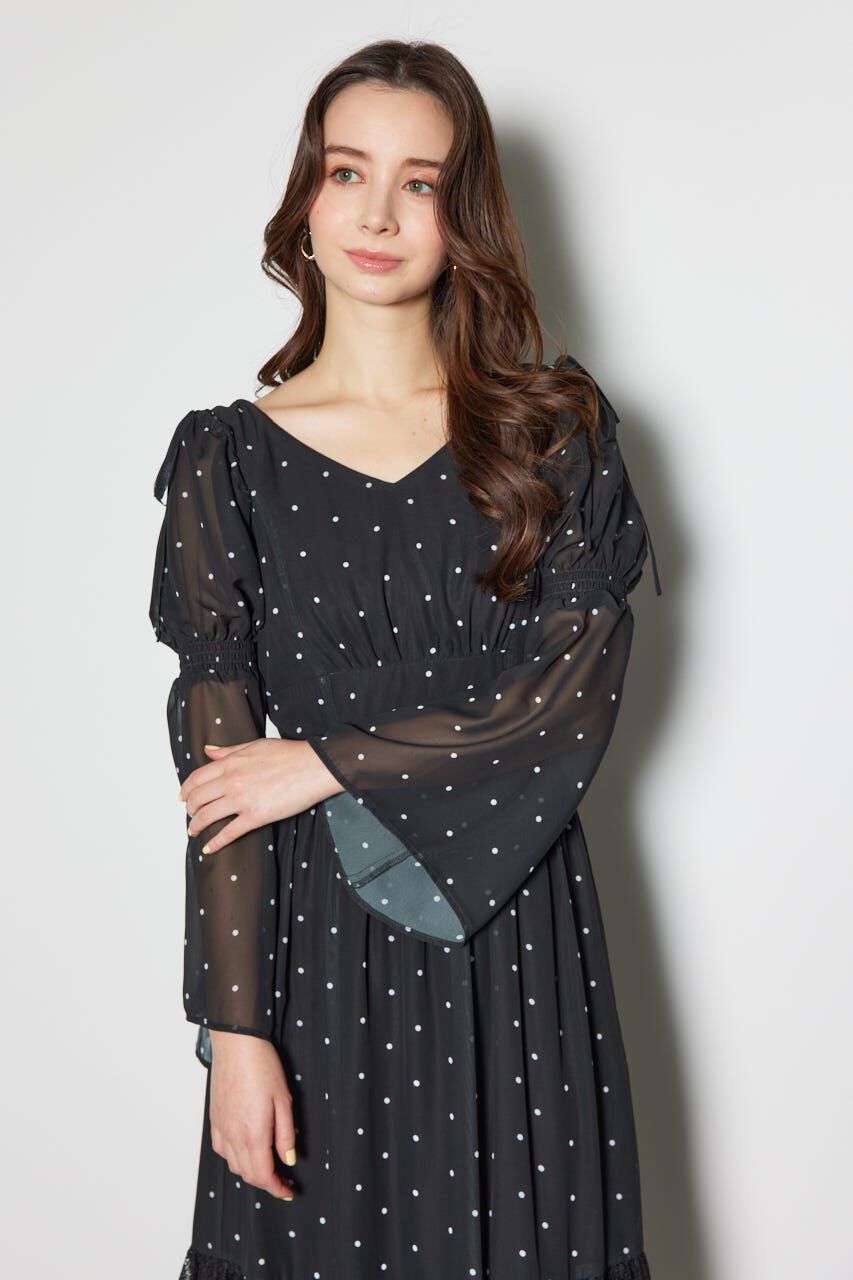 rienda「2WAYレースドッキングフレアワンピース」|ワンピース|