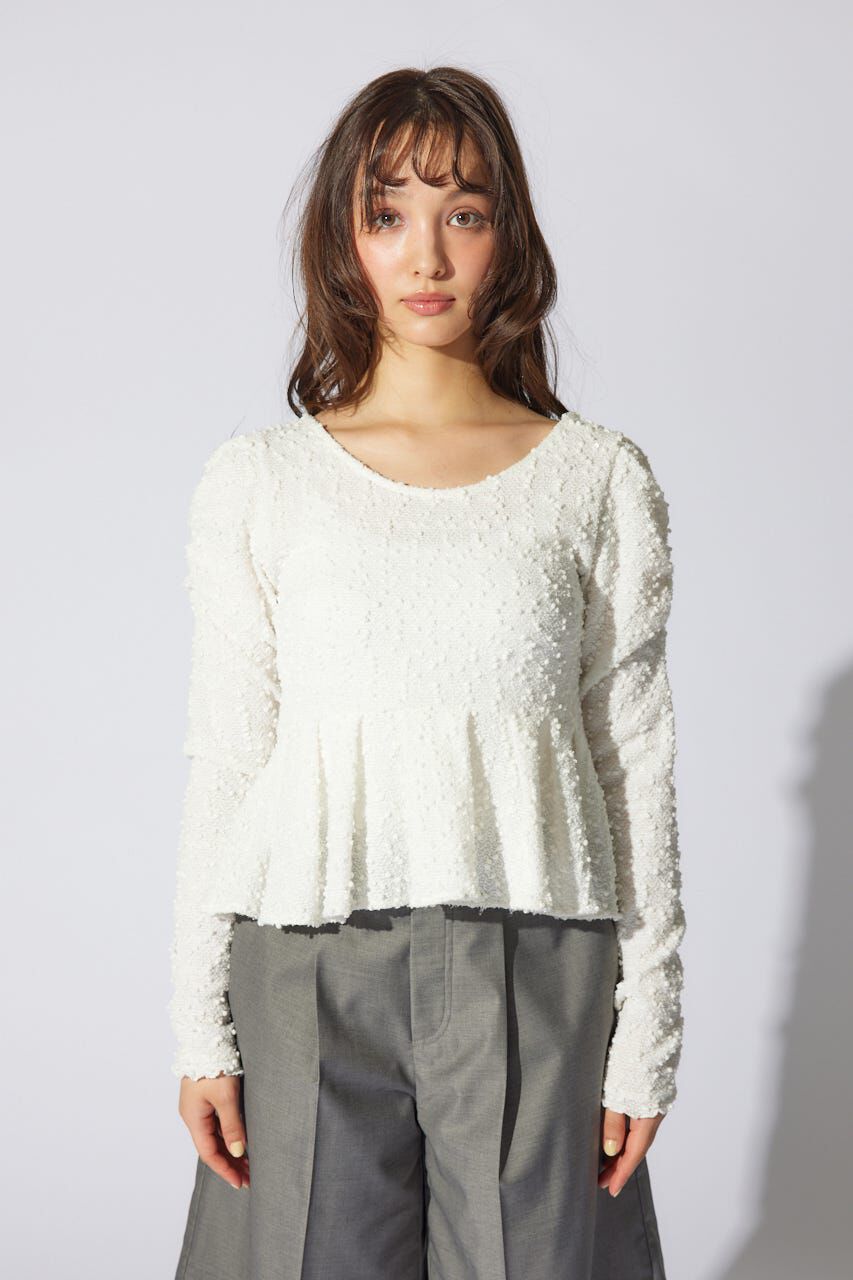 rienda「カットレースペプラムトップス」|Tシャツ・カットソー|