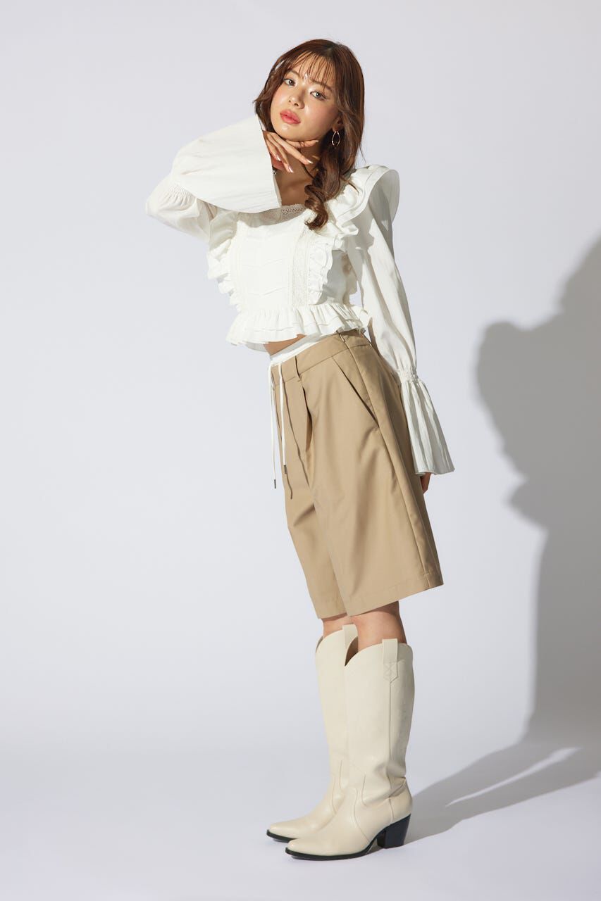 rienda「レースラインペプラムブラウス」|シャツ・ブラウス|