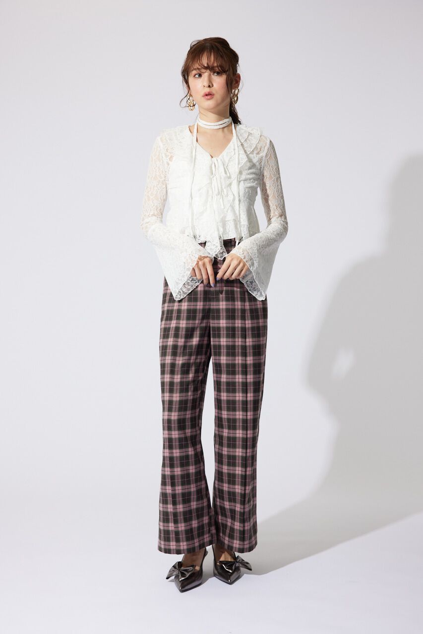 rienda「フリルレースブラウス」|シャツ・ブラウス|