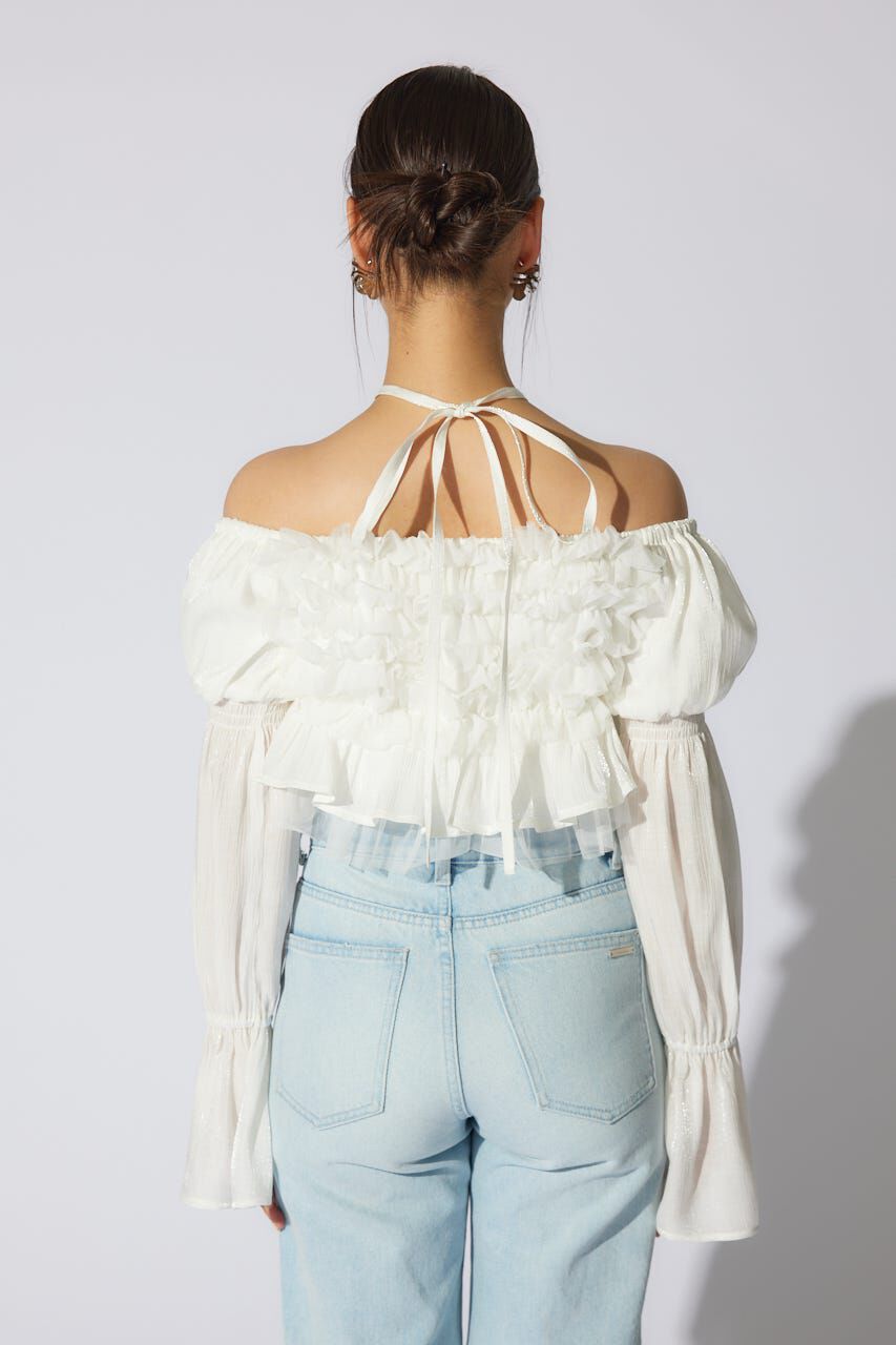 rienda「フリルオフショルブラウス」|シャツ・ブラウス|