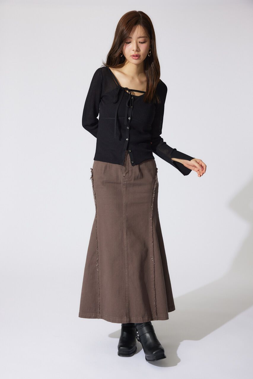 rienda「リボンデティールキャミセットカーディガン」|キャミソール|