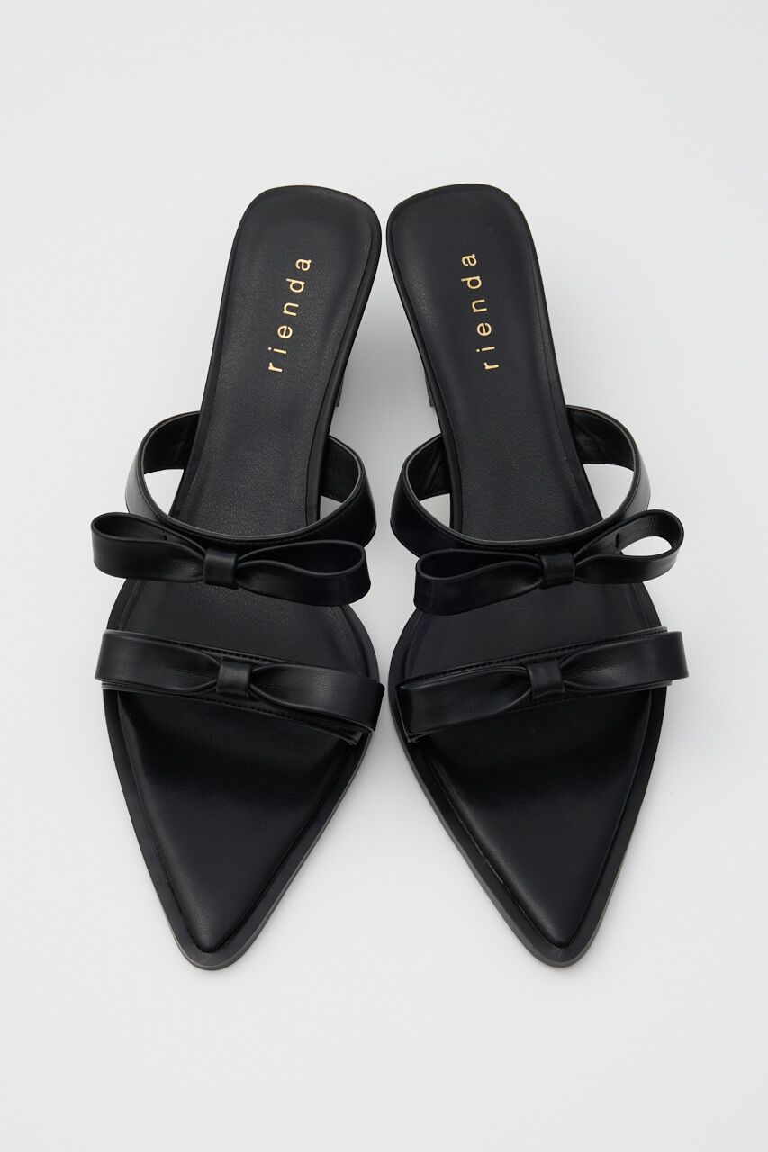 rienda「リボンフラットミュール」|サンダル|