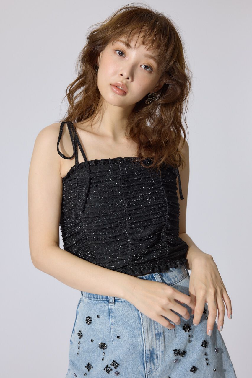 rienda「2WAYギャザーキャミトップス」|キャミソール|