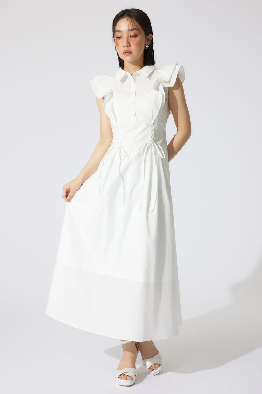 rienda「レースアップフリルワンピース」|ワンピース|