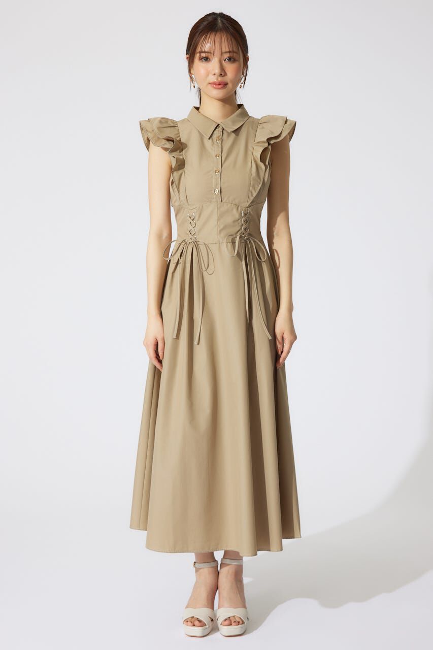 rienda「レースアップフリルワンピース」|ワンピース|