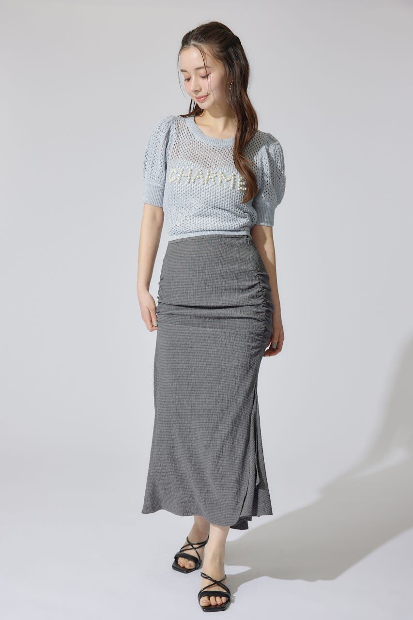rienda「ギャザーマーメイドジャストウエストスカート」|スカート|