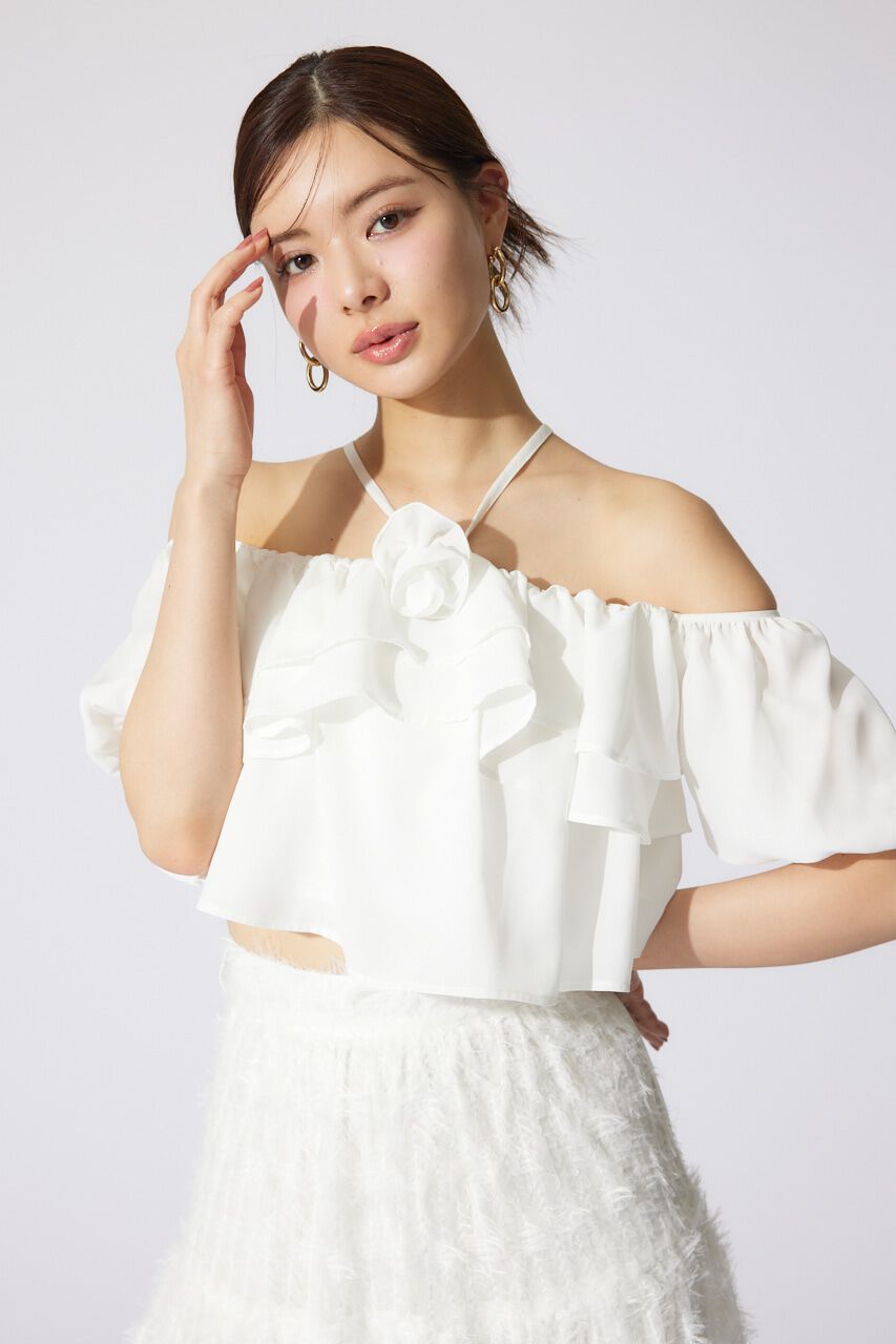 rienda「バルーンオフショルティアードブラウス」|シャツ・ブラウス|