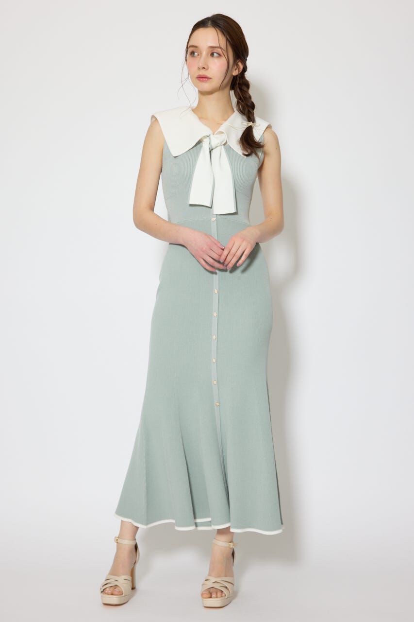 rienda「セーラーカラーニットマーメイドワンピース」|ワンピース|