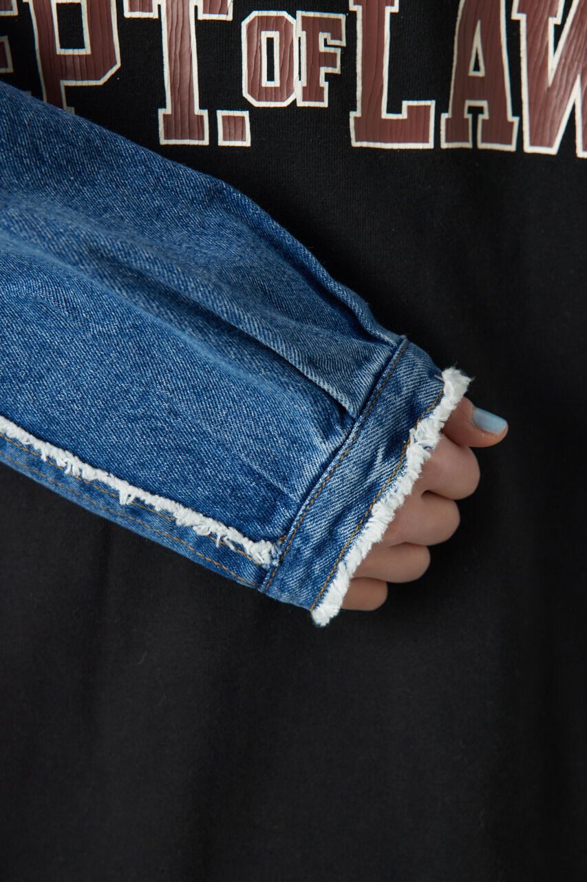 RODEO CROWNS「デニムドッキングスウェットワンピース」|ワンピース|