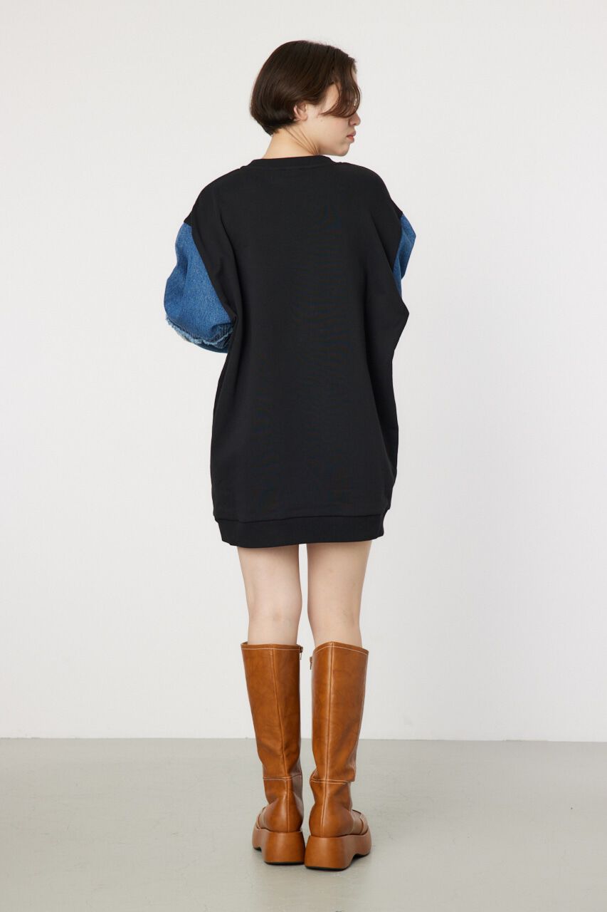 RODEO CROWNS「デニムドッキングスウェットワンピース」|ワンピース|