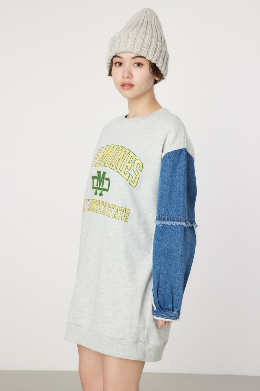 RODEO CROWNS「デニムドッキングスウェットワンピース」|ワンピース|