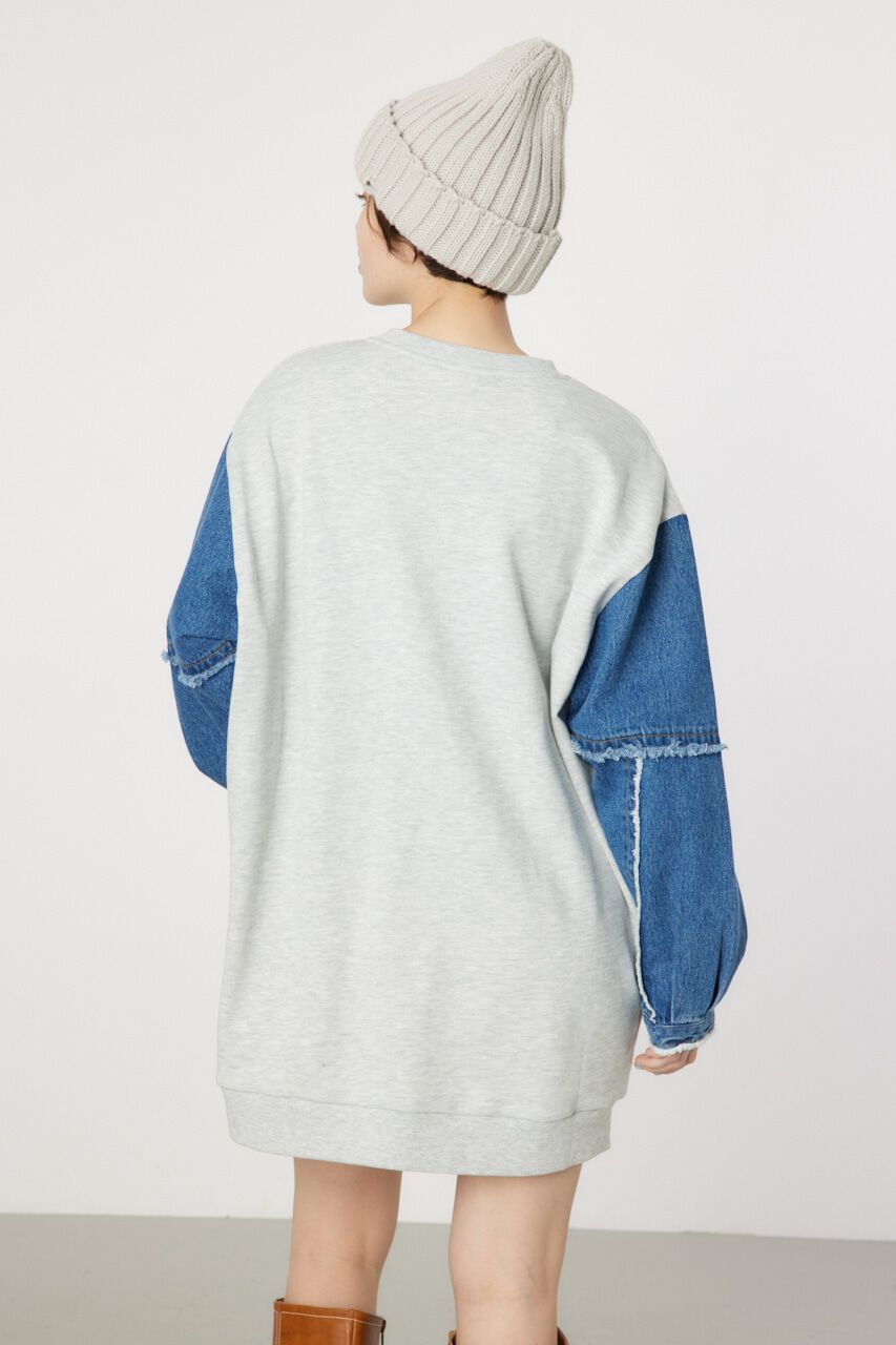 RODEO CROWNS「デニムドッキングスウェットワンピース」|ワンピース|