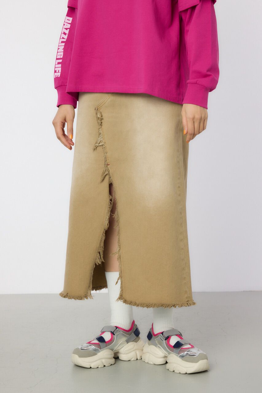 RODEO CROWNS「スリットデニムマキシスカート」|スカート|