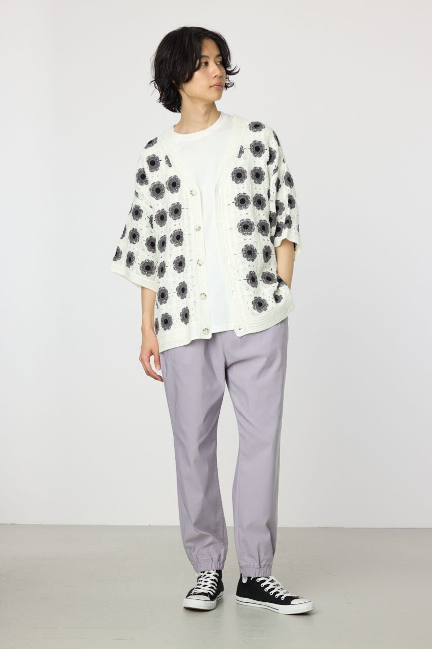 RODEO CROWNS「クロシェフラワー半袖ニットカーディガン」|カーディガン|